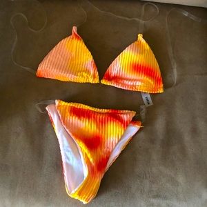 Clear strapped bikini